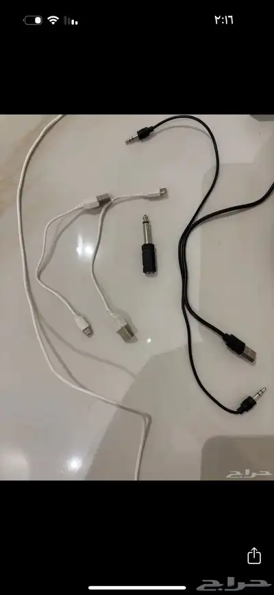 مكسر مع سماعه مع أسلاكه كامله مع شنطه عازله للصوت مع مكرفون 3