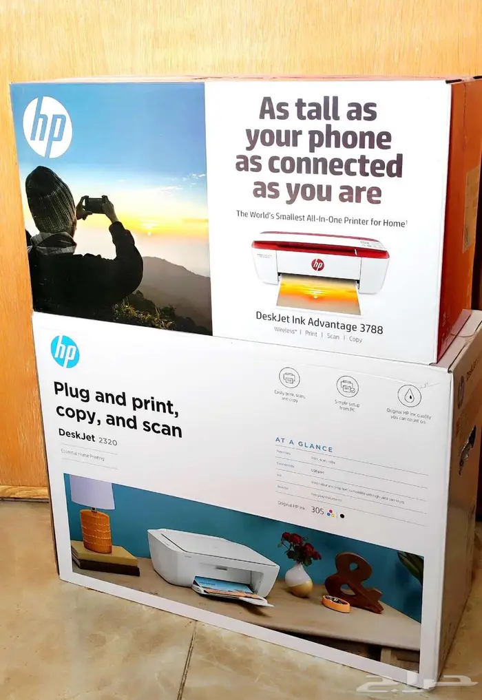 طابعة_طابعتينHP_جديدة_3 في 1_أسود و ملون 2