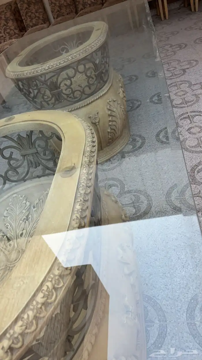 10 كراسي طاولة طعام مع دولاب كبير 1