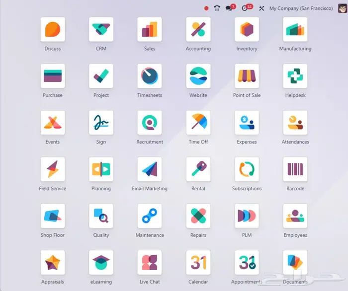 تثبت وتدريب برنامج اودو المحاسبي odoo مع الكاشير 1