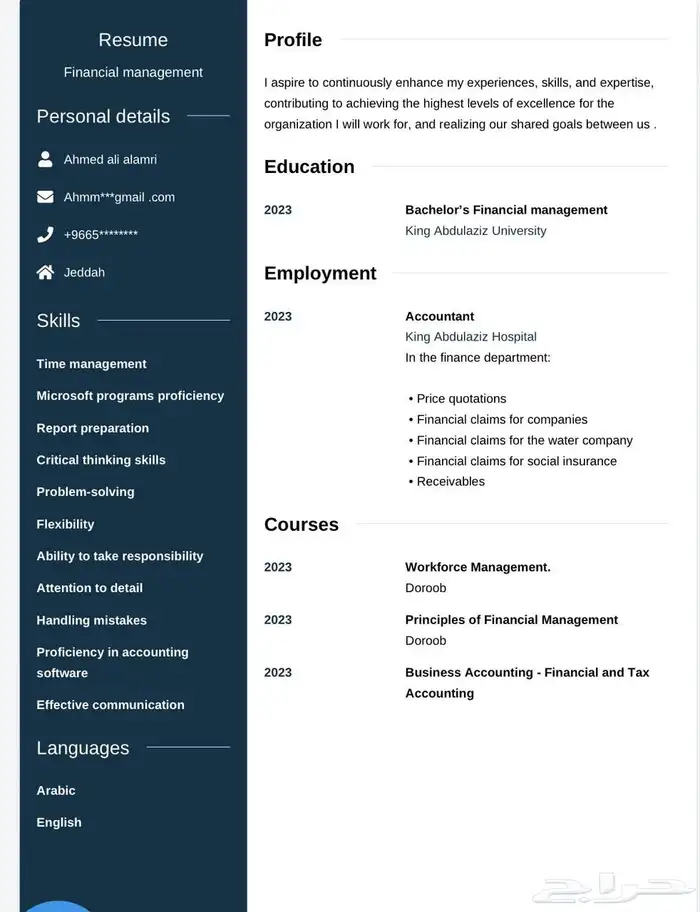 سيرة ذاتية احترافية لجذب فرص وظيفية pdf 1