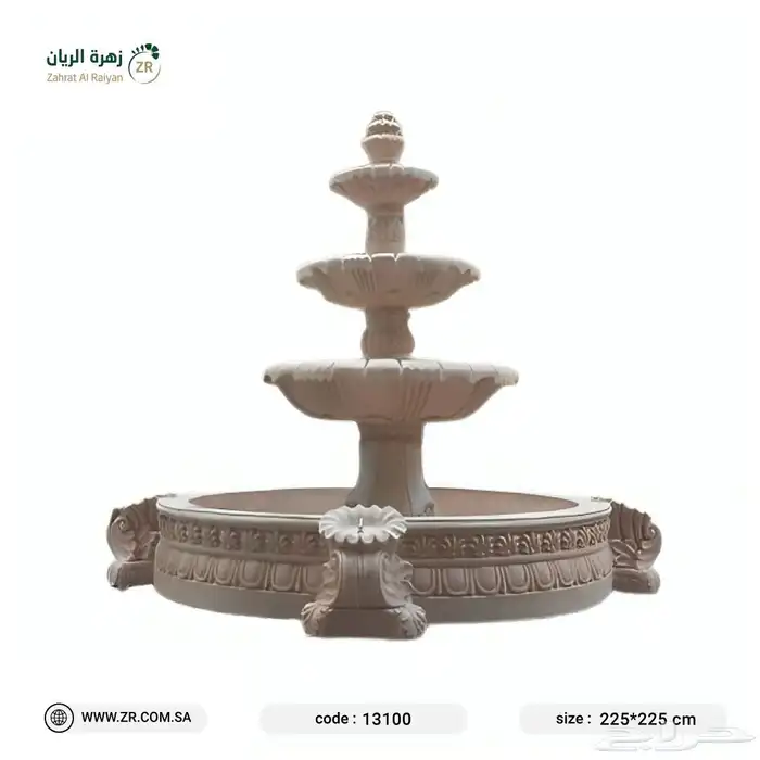 نافورة ادوار كبيرة مصنوعة من الريزن 0