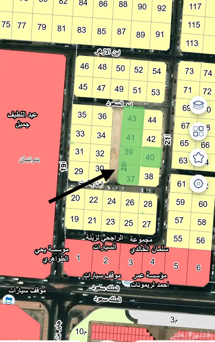 أرض للبيع حي الجلوية الدمام قرب بنده وتويوتا والحياه بلازا 1