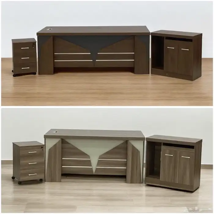 مكتب 200 سم ( 3 قطع ) فاخر 0