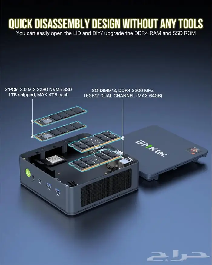 كمبيوتر جيمينج مستعمل نظيف جد ا GMKtec M5 Plus 7