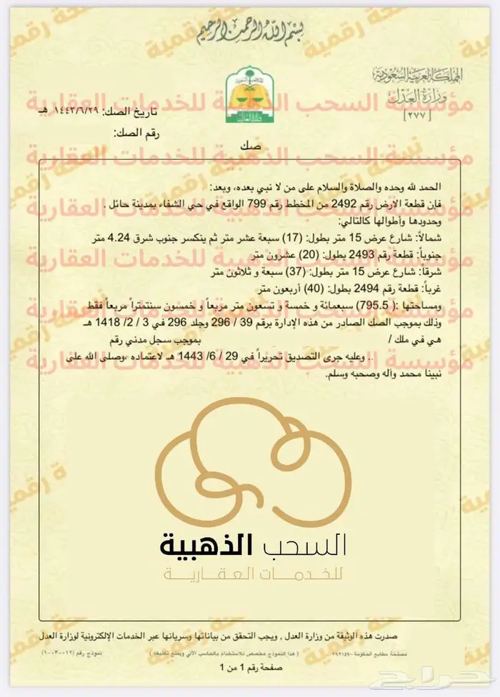 للبيع - أرض زاوية على شارعين حي الشفاء بحائل 2
