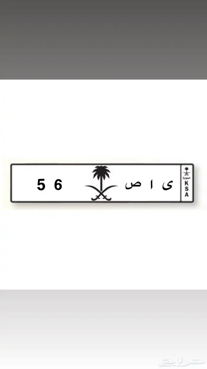 لوحة مميزه تحتوي على رقمين فقط 1