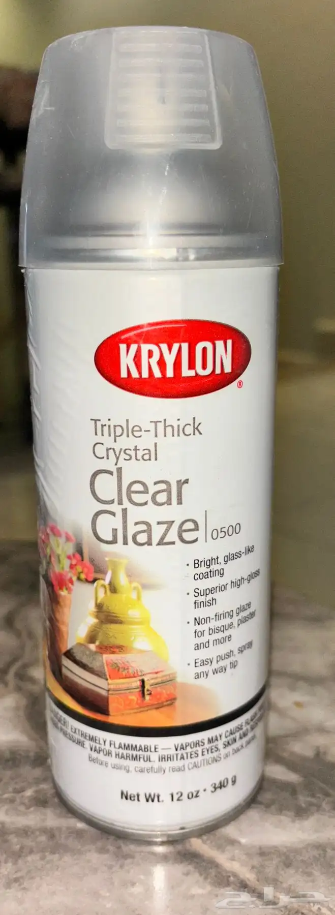 بخاخ لمعه كريستال - Krylon Triple Thick Crystal Clear Glaze 1