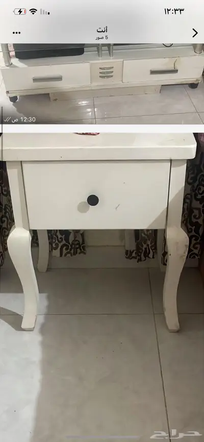 سرير نوم نظيف جدا مع توابعه بدون دولاب 0