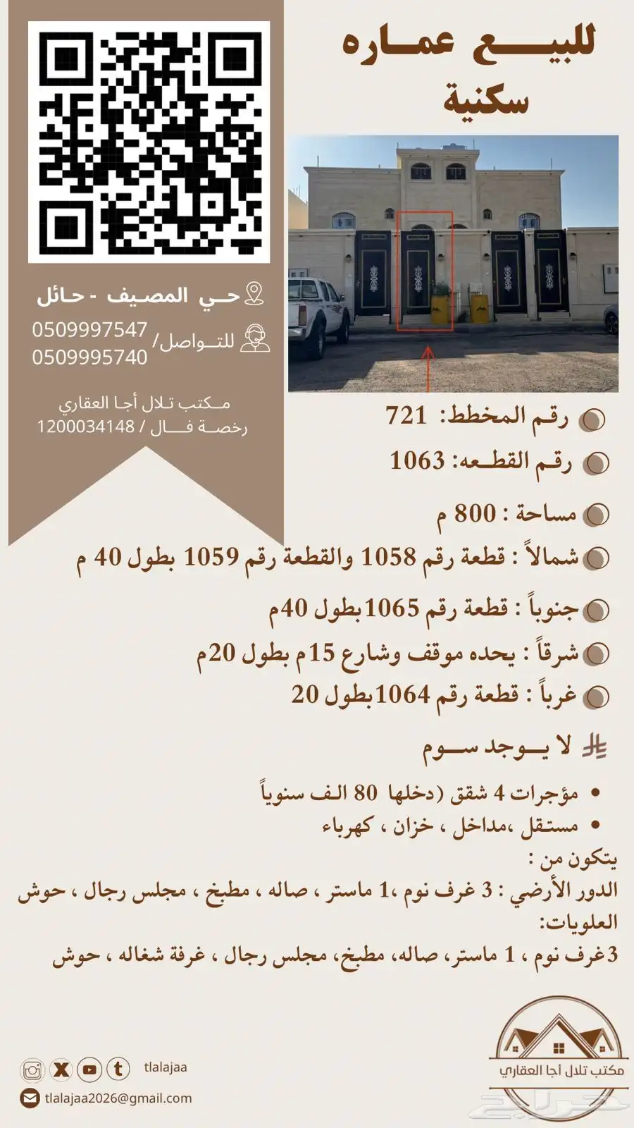 للبيع عماره سكنية 0