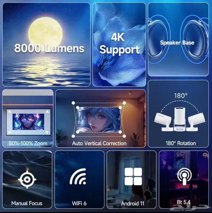 بروجكتر سمارت 4k HY300 pro 2