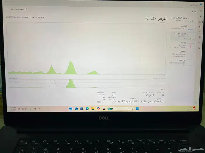 لابتوب ديل precesion قيمنق core i7 رام 32 شاشة 4K 5