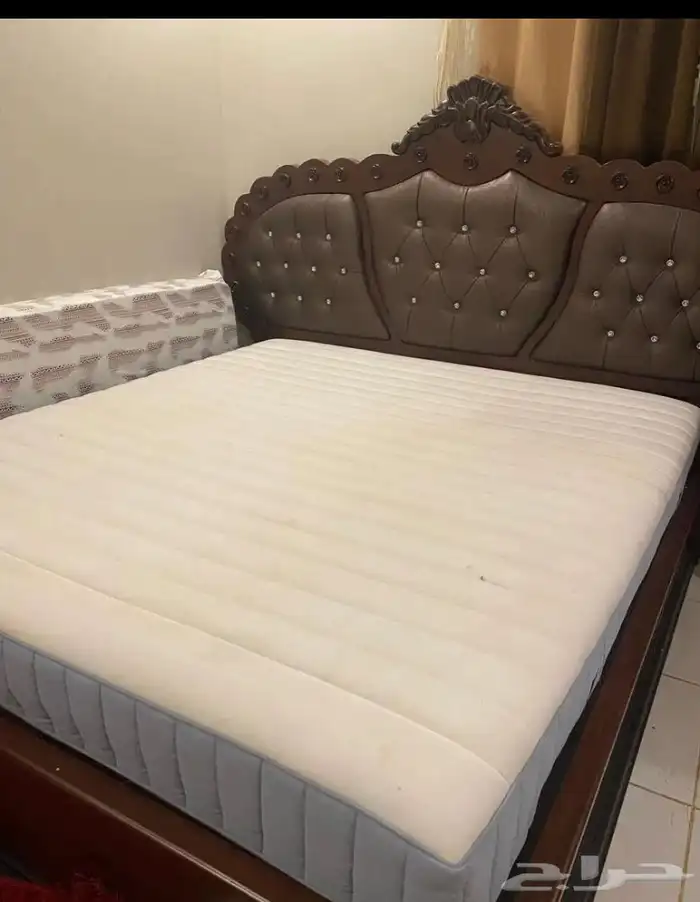 سرير نفرين خشب مصري 0