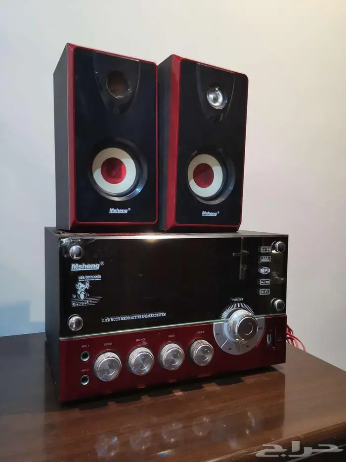 سماعات ستريو مع مضخم مستعمله 2