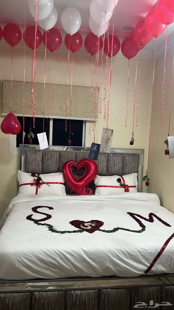 تنسيق غرف عرسان شاليهات ذكري زواج 23