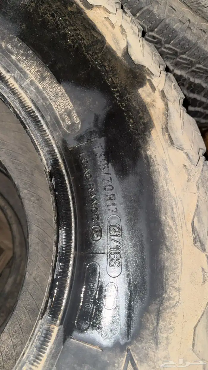 كفرات حجرية Bf Goodrich Baja 315 70 17 للرابتر و الجموس 1