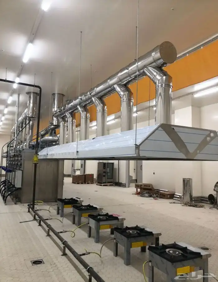 مدخنة وغطاء من الفولاذ مطبخ المطع 2