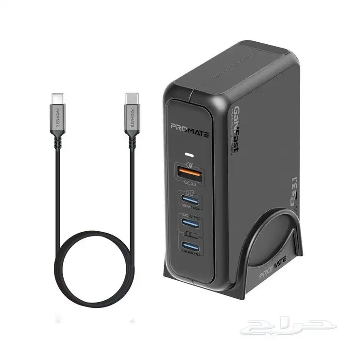 شاحن فائقة السرعة مع محطة شحن GaNPort-140W 0