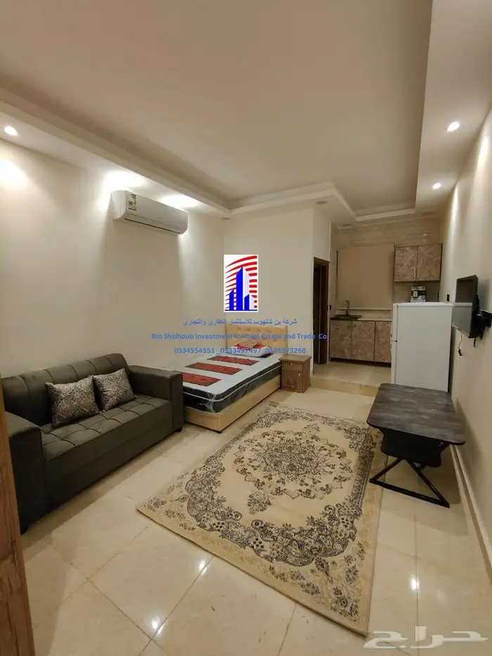 استوديوهات عزاب للايجار الشهري حي الضباط 0
