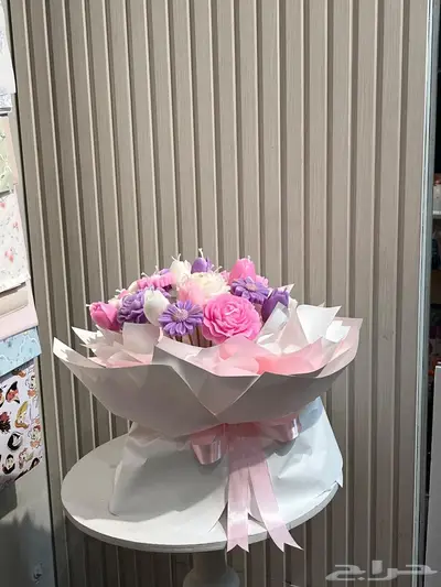 باقه ورد بالشمع  . 1