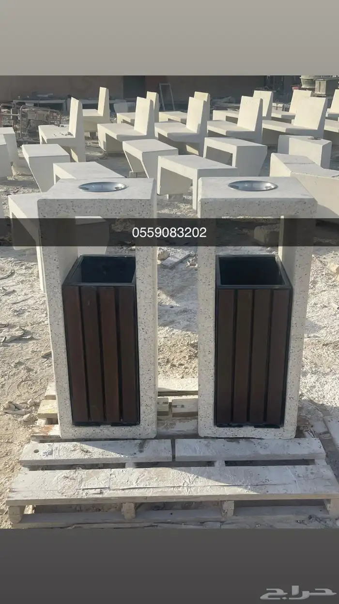 كراسي وأحواض خرسانية تجميلي 0
