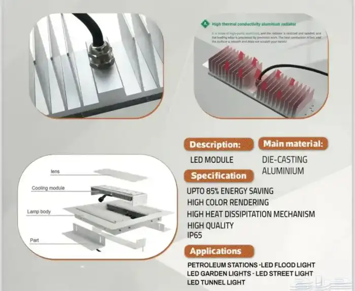 كشافات شارع شرائح SMD كشافات محطات وشرائح 2