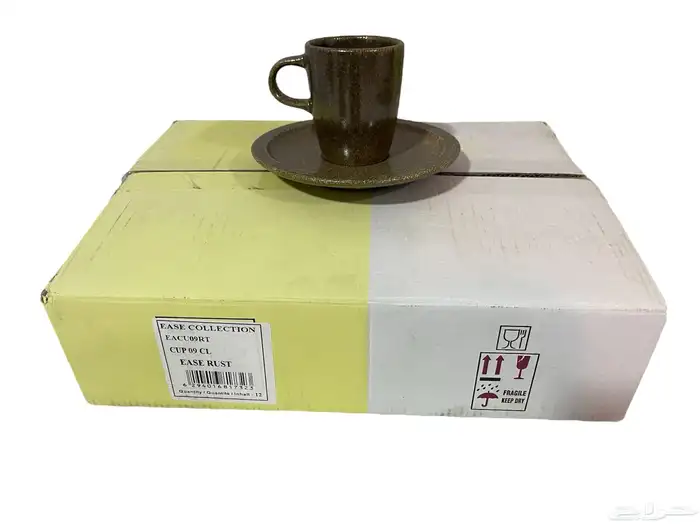 طقم كاسات قهوة سيراميك (كوب   صحن) من ماركة Ease collection 0
