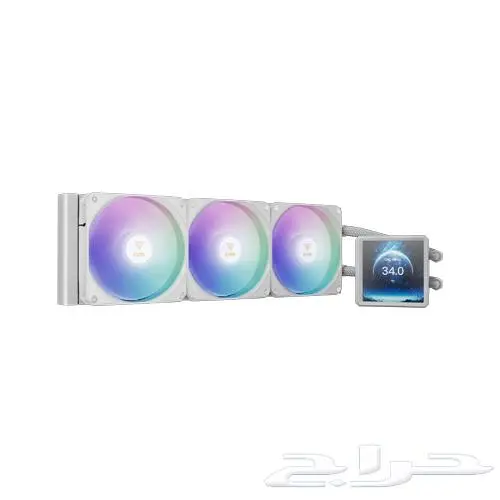 مبرد مائي 3 مراواح ابيض AURA GL360 LCD من شركة Gamdias 3