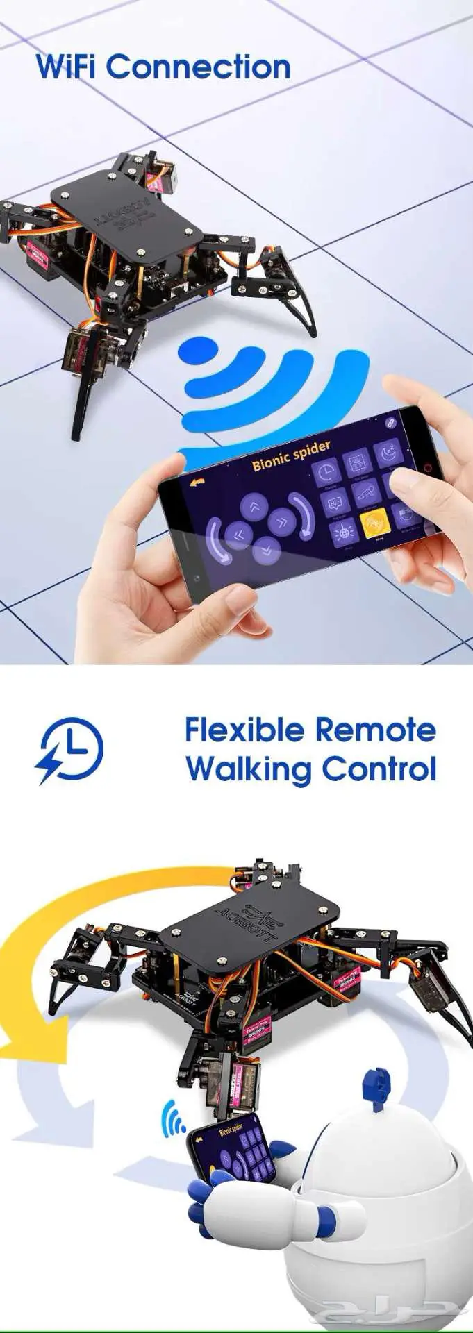 Robotlinking ESP8266 روبوت العنكبوت الآلي الرباعي 2