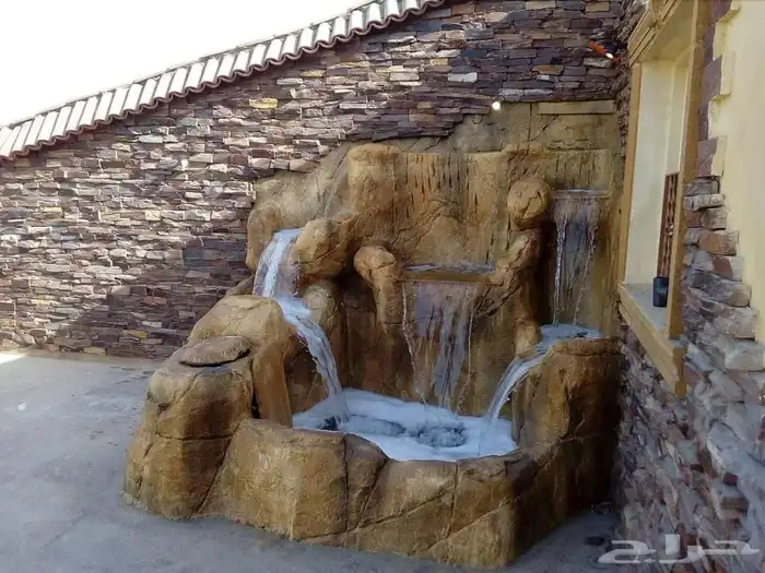 تصميم وتنفيذ ديكور صخري وشلالات صخريه وجدريان صخريه 5