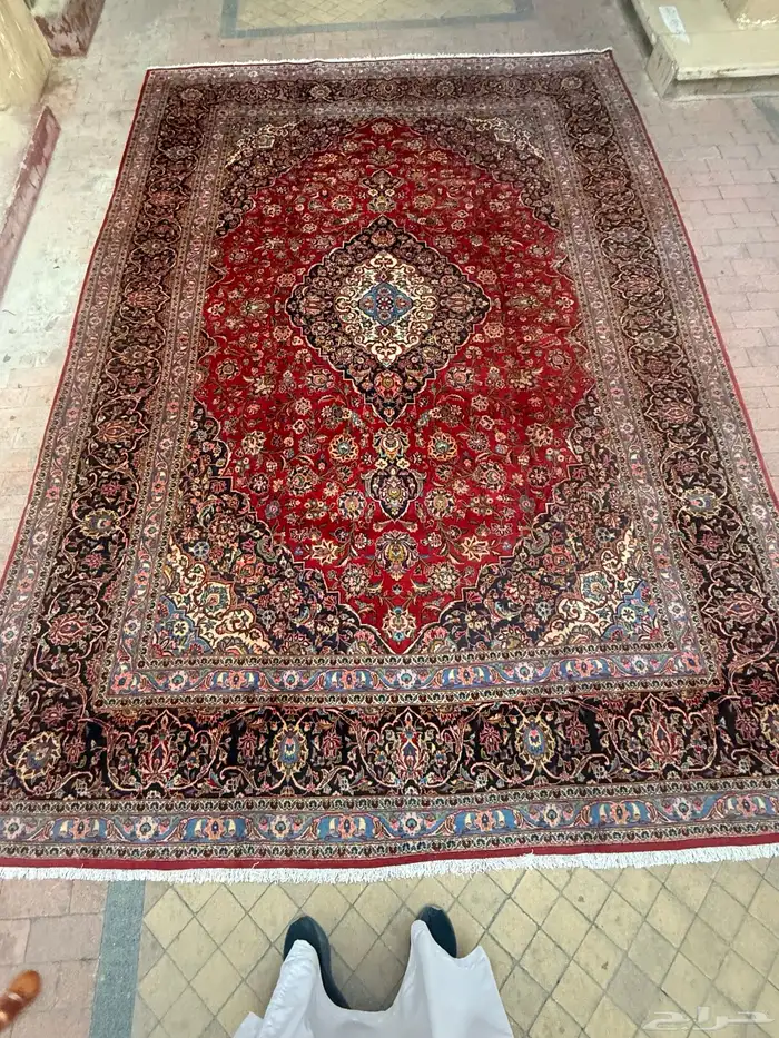 سجادتين كاشان ايراني اصل على الشرط 3
