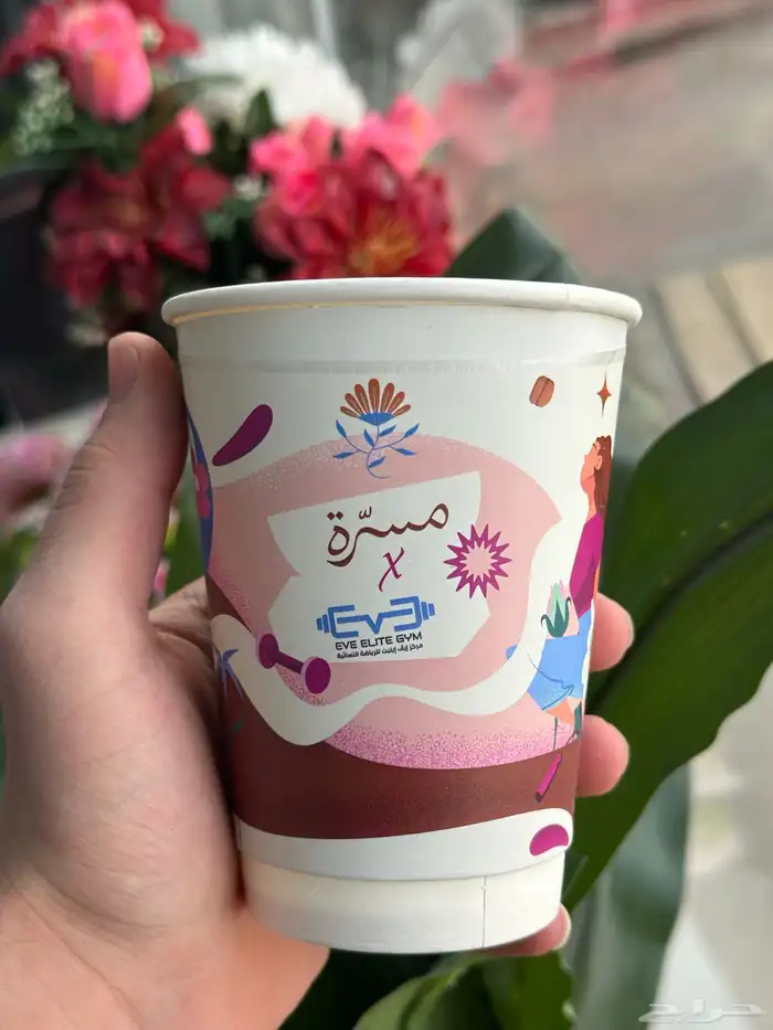 طباعة اكواب كافيهات مقاسات مختلفة طباعة ملونة اكواب دبل 0