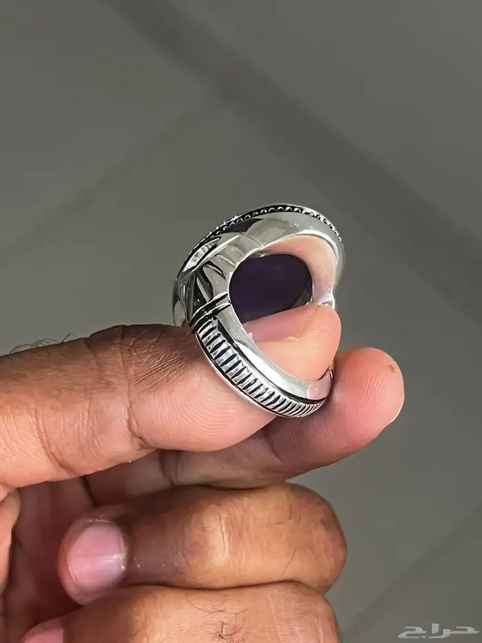 خاتم عقيق بنفسج 2