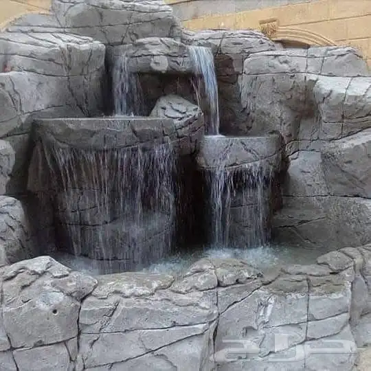 تصميم وتنفيذ ديكور صخري وشلالات صخريه وجدريان صخريه 7
