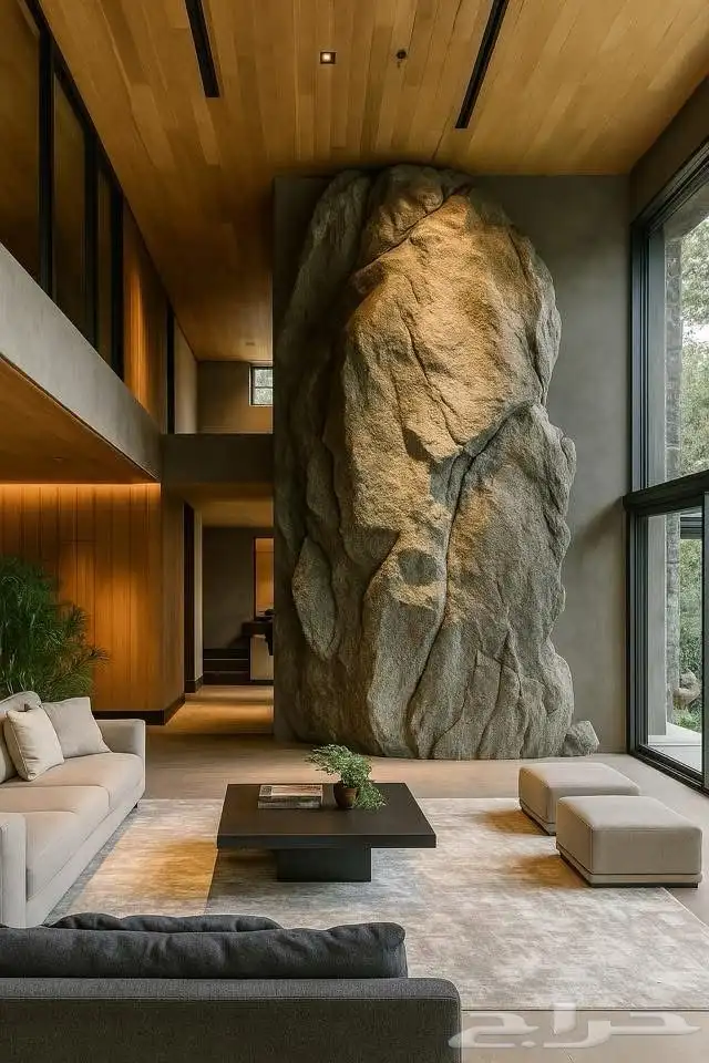 تصميم وتنفيذ ديكور صخري وشلالات صخريه وجدريان صخريه 0