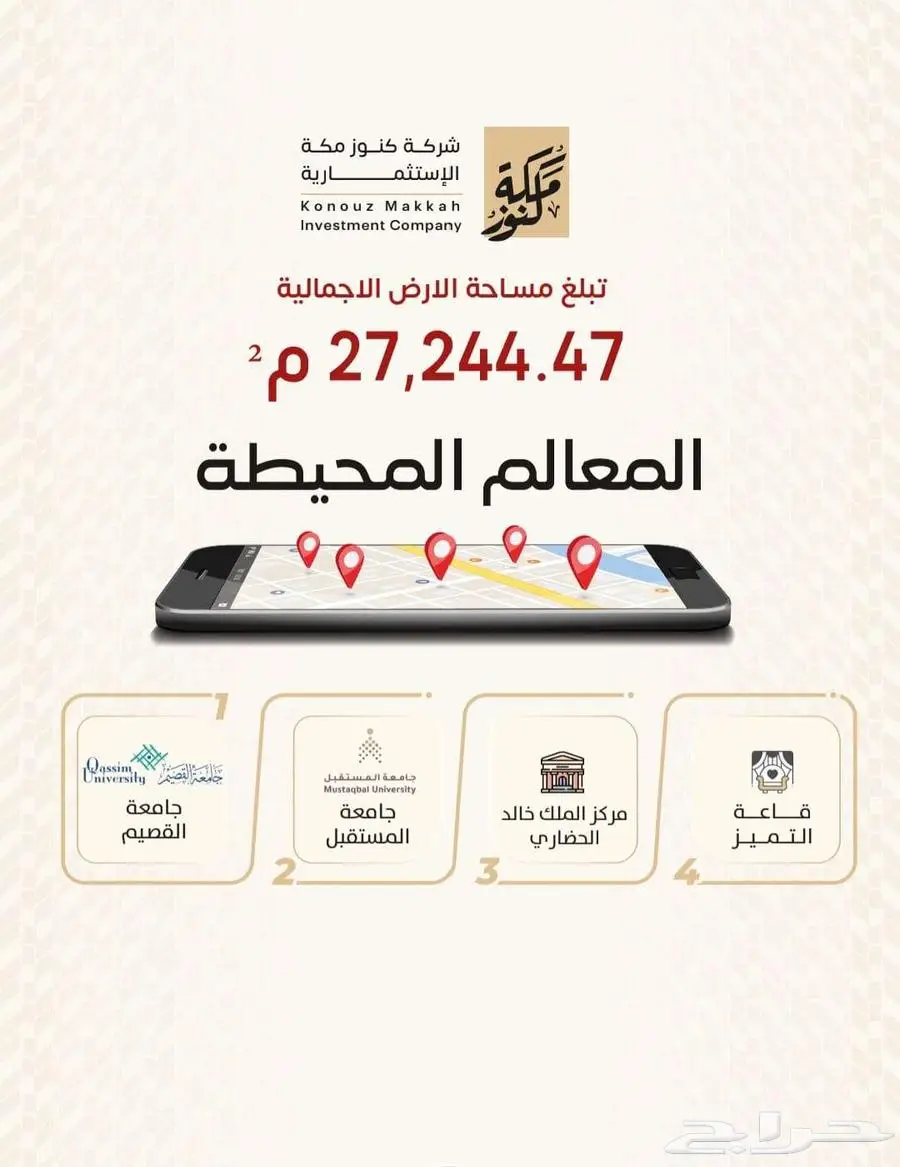 أرض خام بمساحة 27244 2