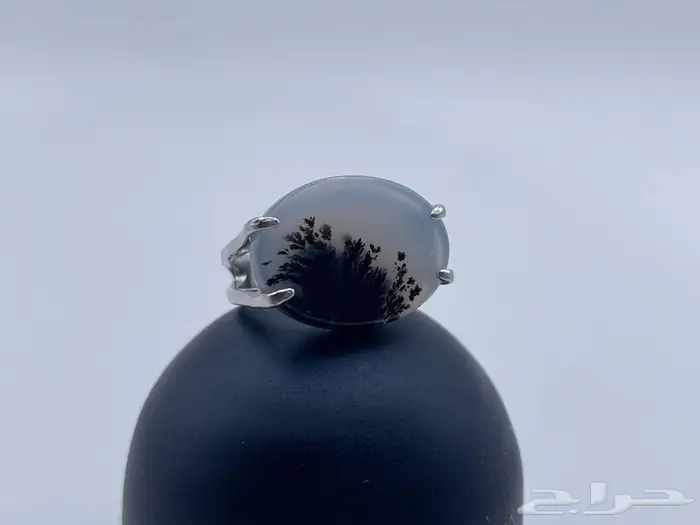 خاتم ملكي بحجر عقيق شجري 1