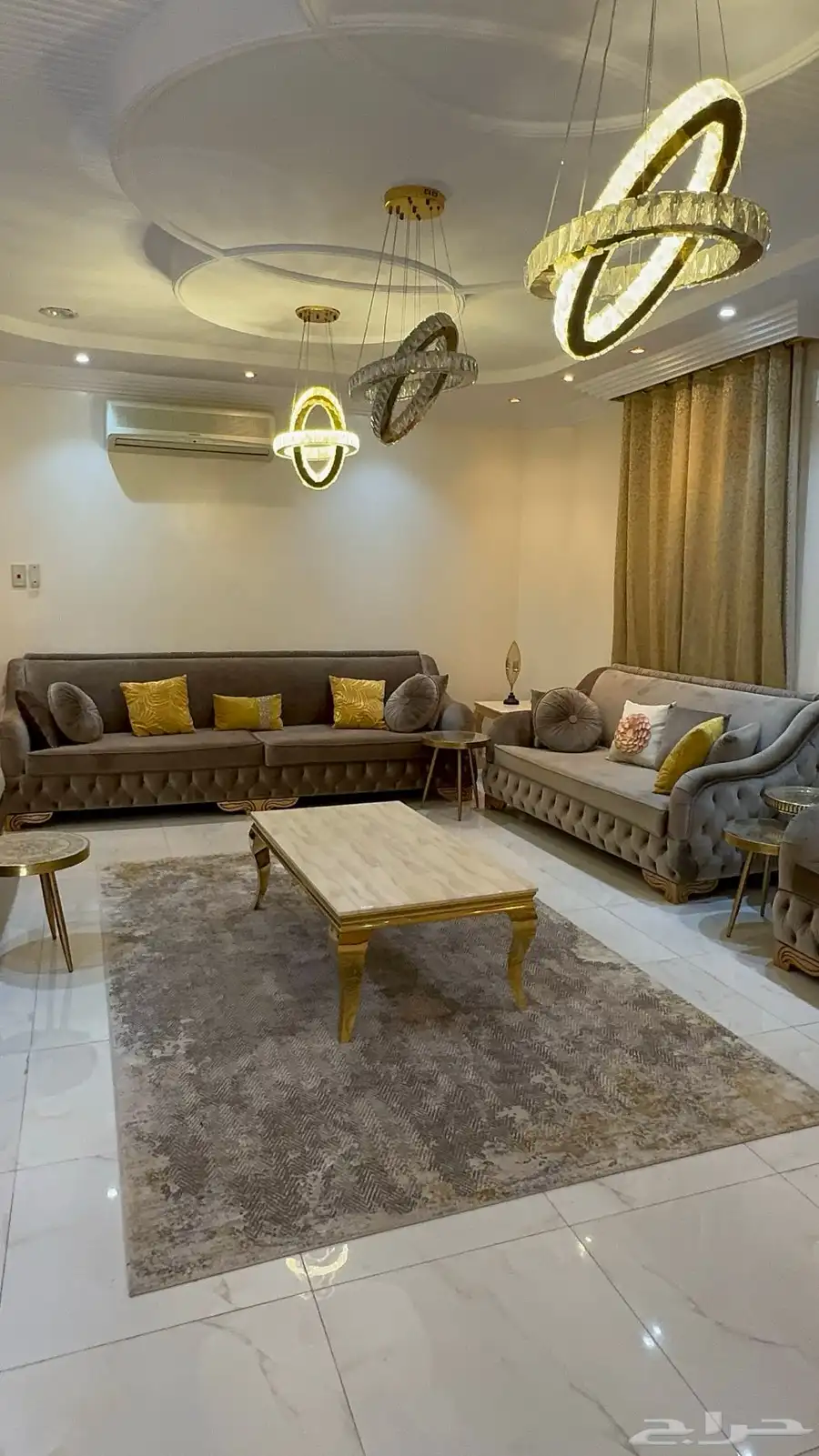 اثاث مجلس كامل ( كنب   طاولات   ثريات) 8