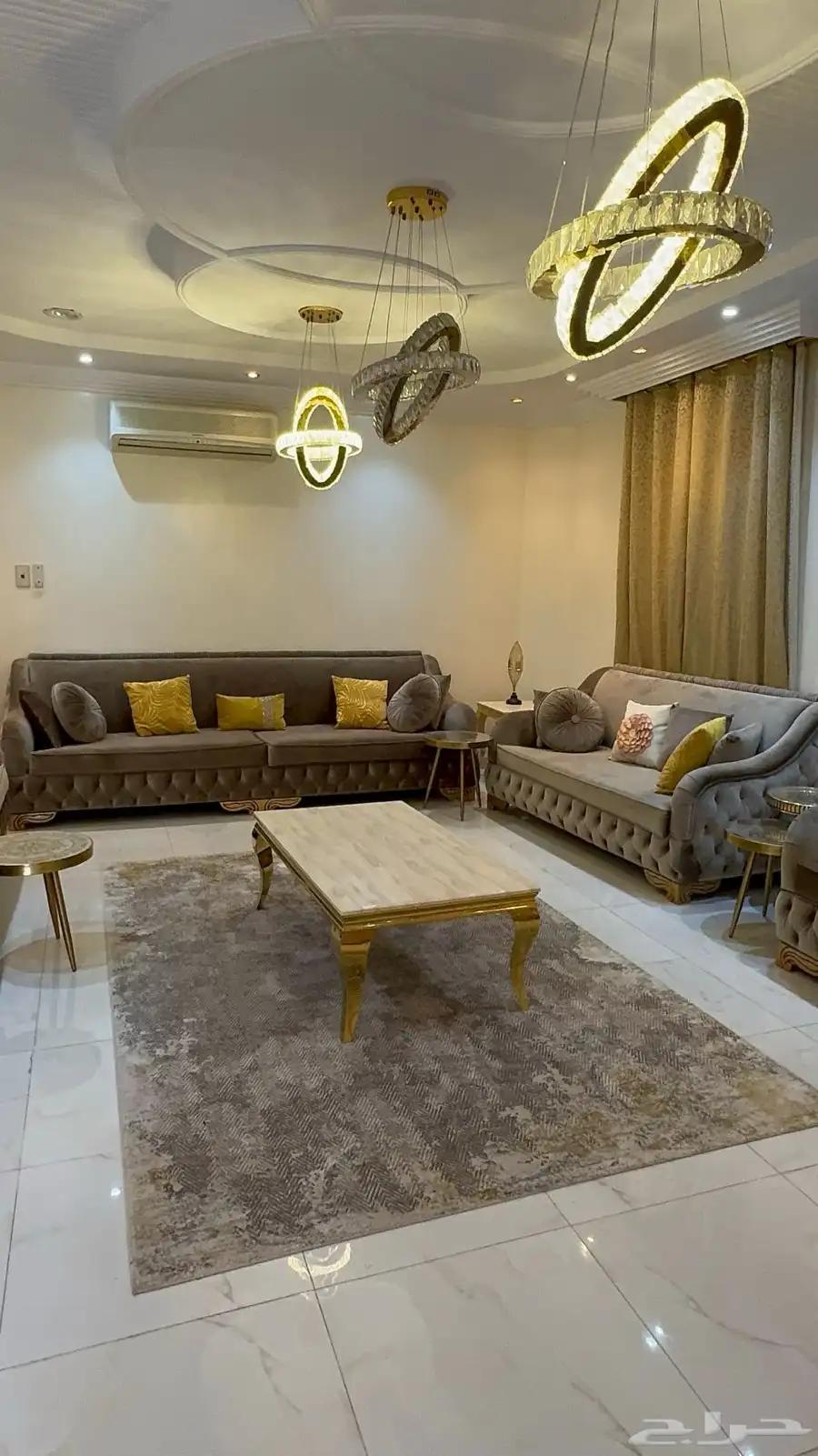 اثاث مجلس كامل ( كنب   طاولات   ثريات) 7