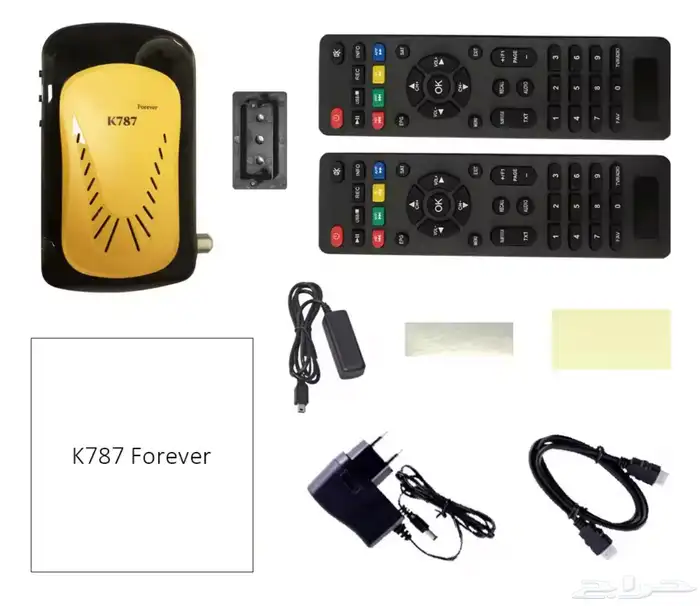 رسيفر k787 يدعم الفورايفر والصوتيات وiptv مع اشتراك سنه 1