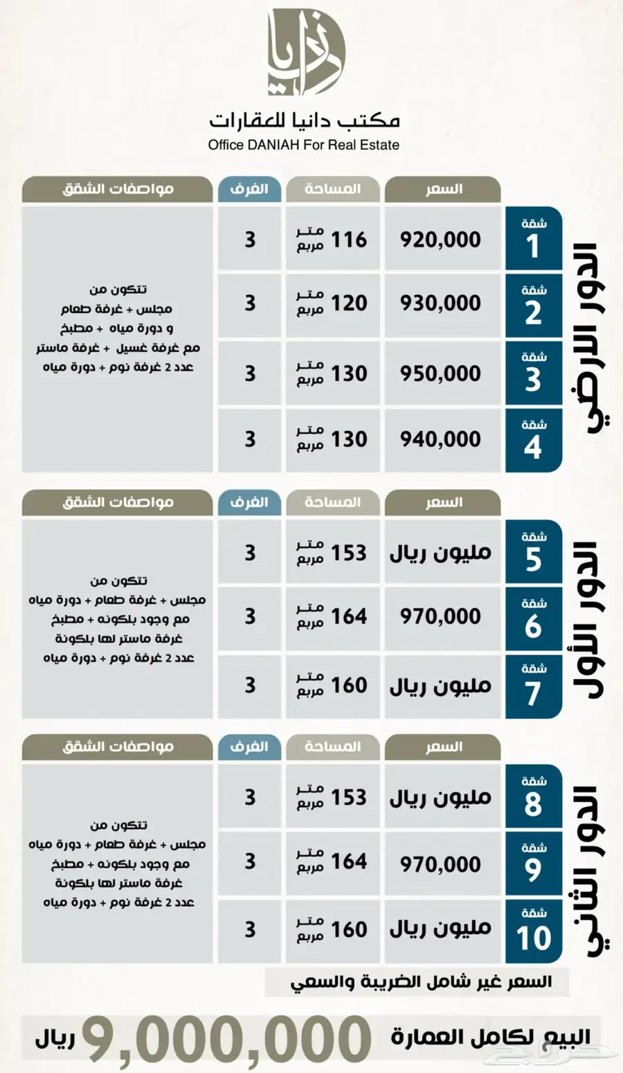للبيع شقق تمليك في حي ظهرة لبن 0