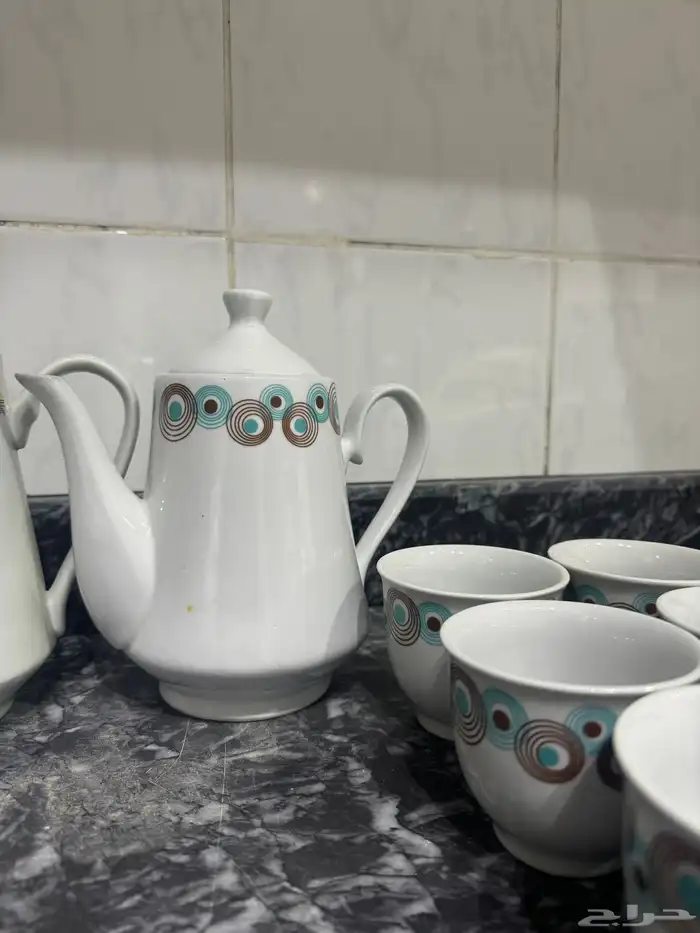 2 طقم كاسات مع ابريق شاي 3