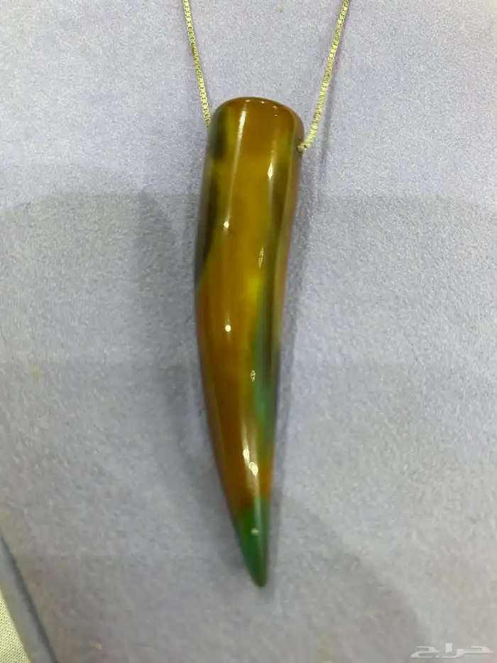 قلادات بأحجار عقيق كبدي وأحمر وأخضر وأصفر بسلاسل فضة 925 5