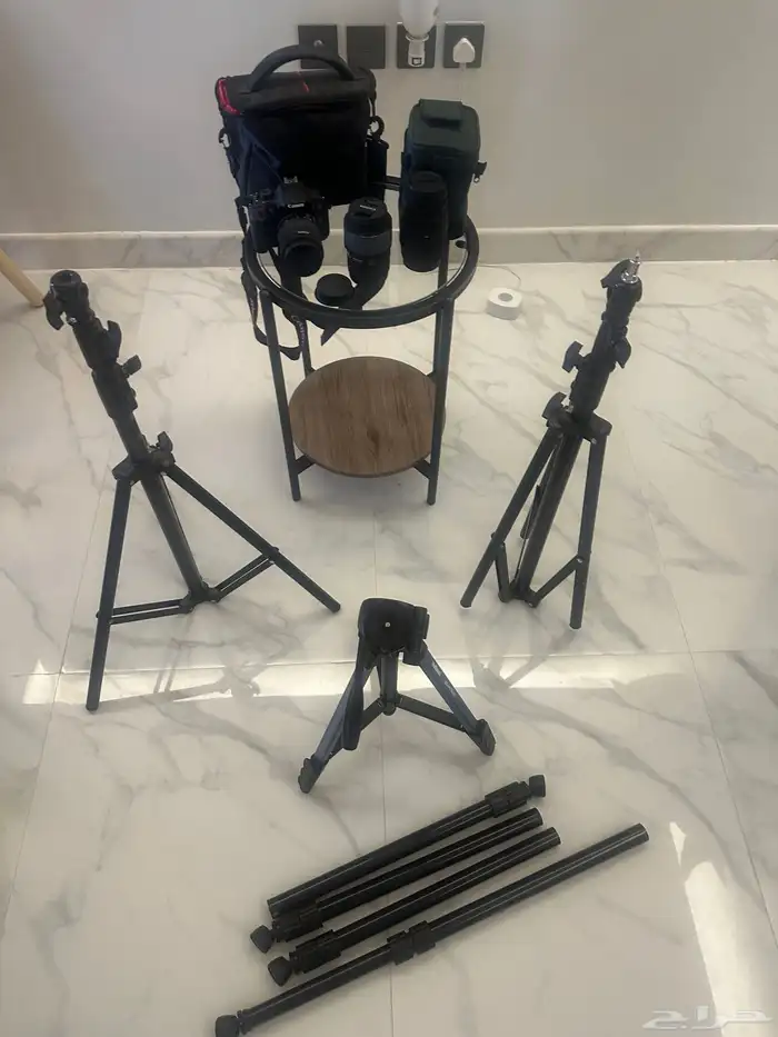 كاميرا كانون مع عدسات وستاندات 4