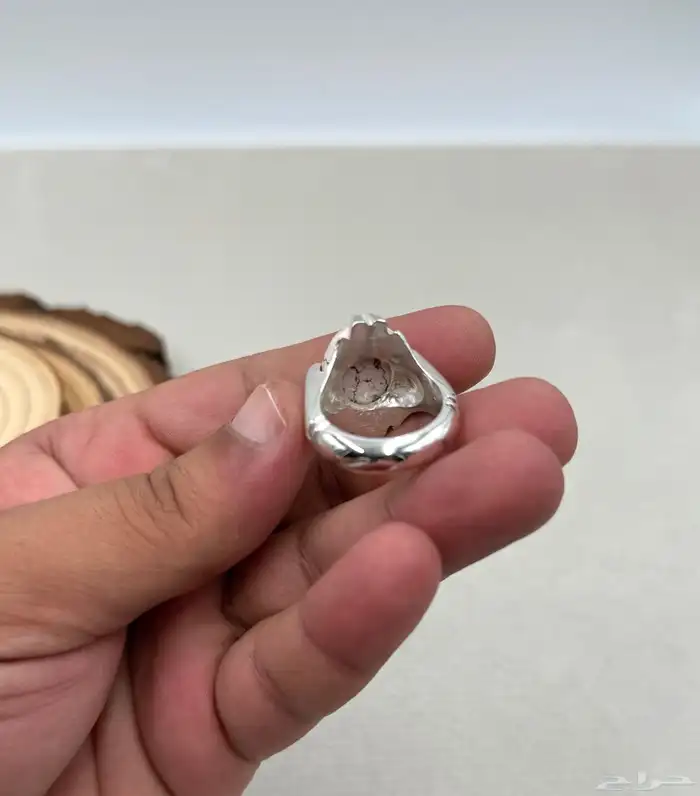 خاتم فضة اوبال حجري مكسيكي طبيعي 21