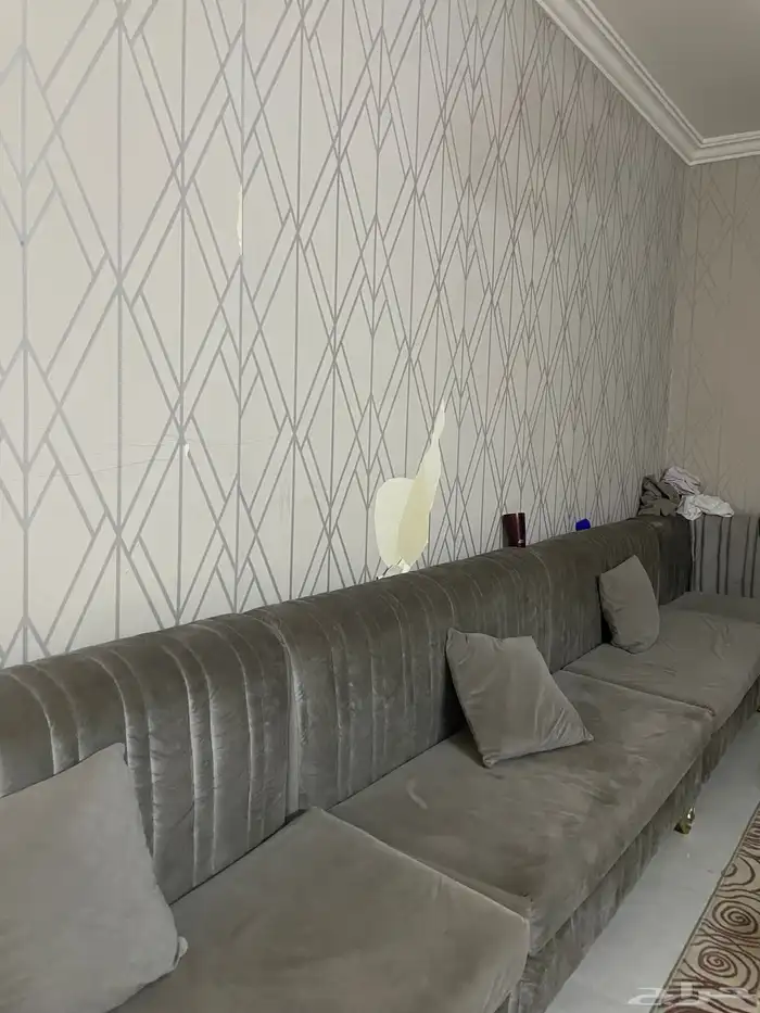 كنب لون رصاصي نضيف مافي كسور 1