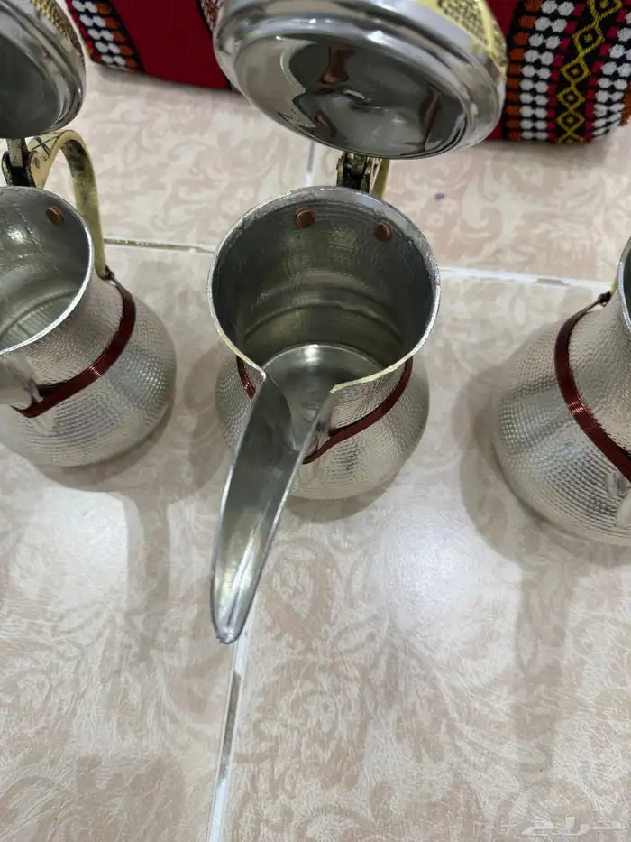 دلال حب الرمان نحاس اصفر طقم ثلاث حبات 4