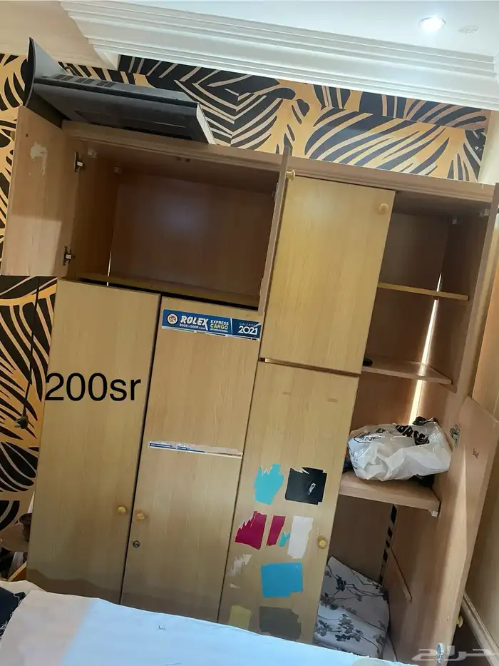 AC  fridge bed with mattress cabinet 3