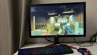 شاشة قيمنق مع ماوس وكيبورد قيمنق 0