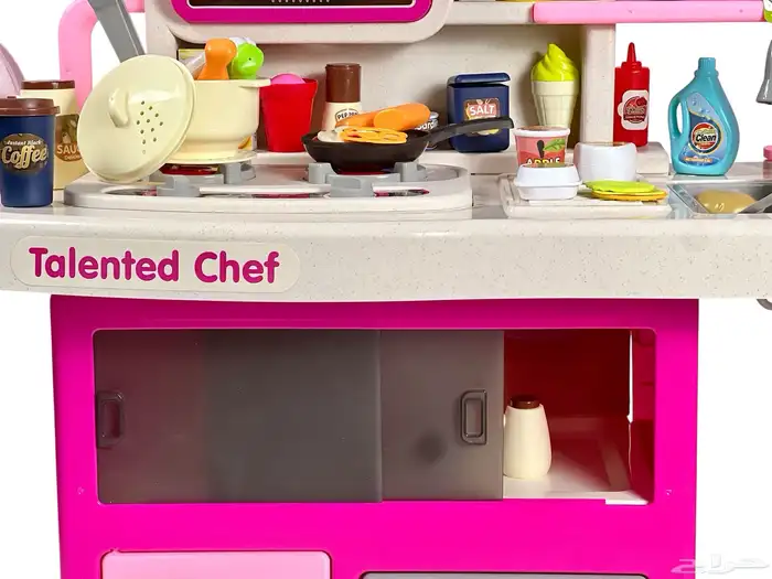 مطبخ لعب للأطفال بتصميم ستاند - مطبخ للبنات مع ملحقات مميزة 3
